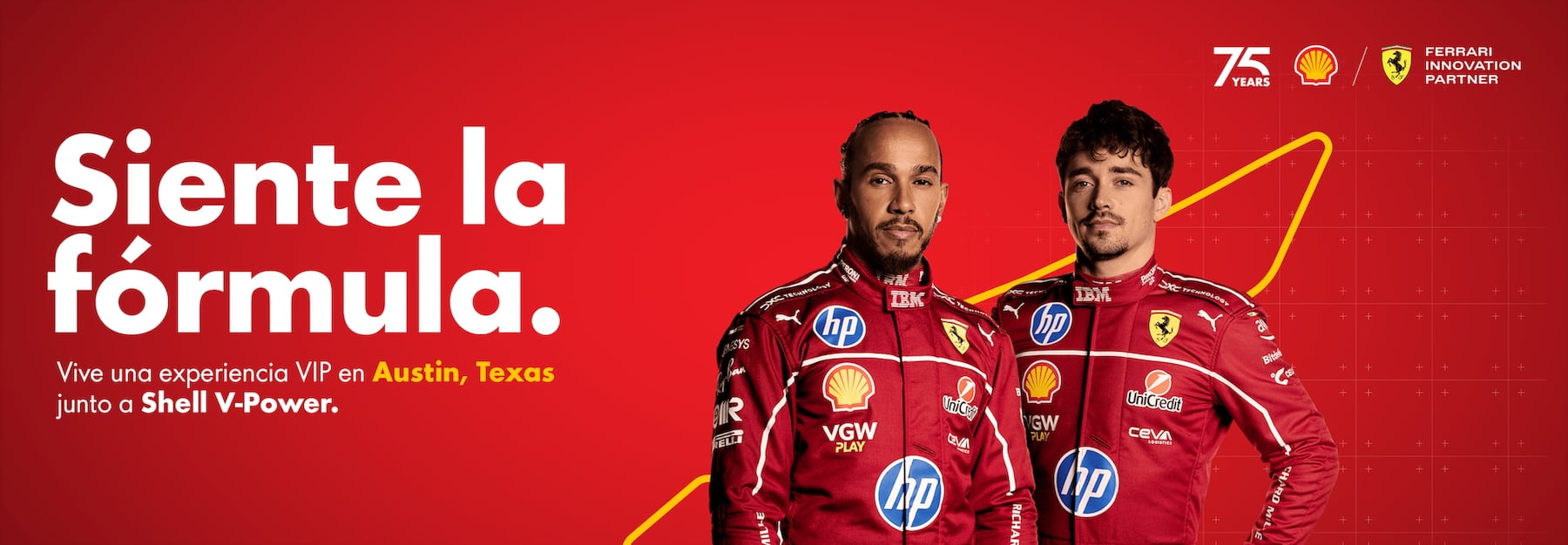 Siente la fórmula. Vive una experiencia VIP en Austin, Texas, junto a Shell V-Power.